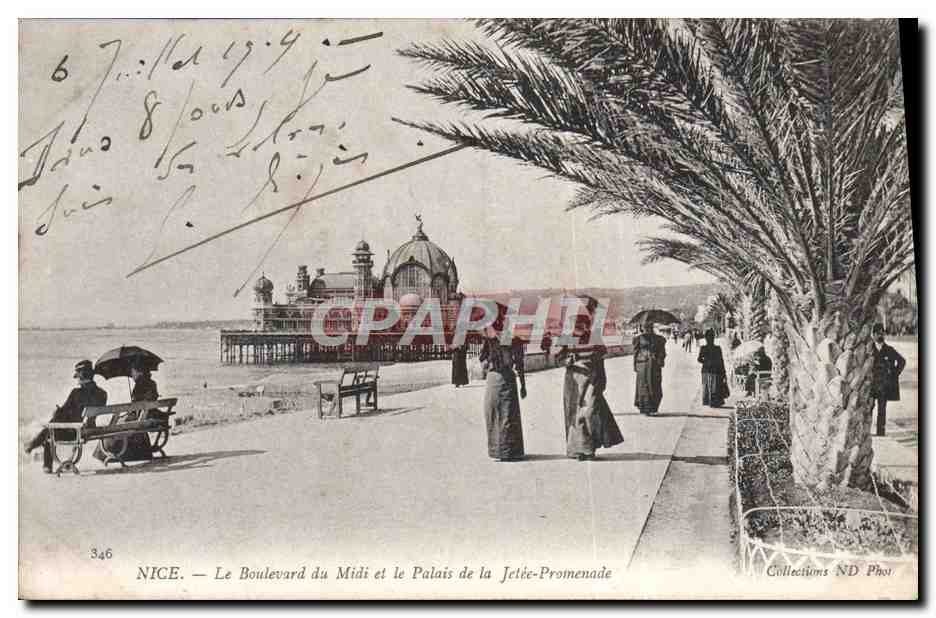CPA Nice Le Boulevard Du Midi Et Le Palais De La Jetee Promenade