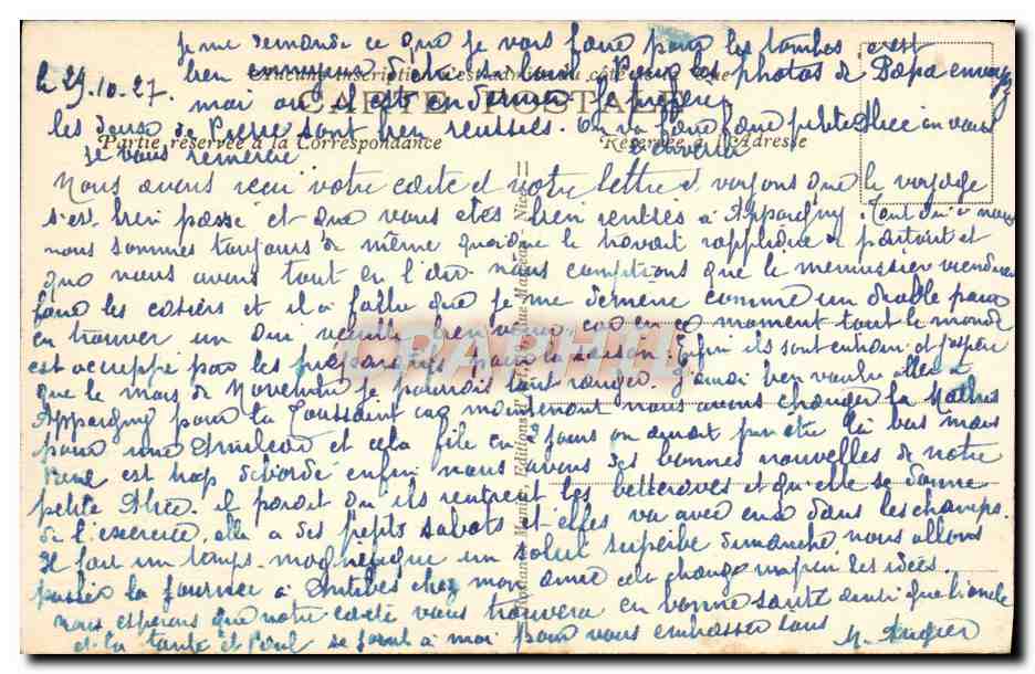 CPA Cannes Le Mont Chevalier Et Les Iles — Verso