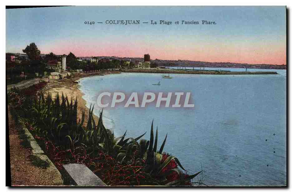 CPA Golfe Juan La Plage Et I'Ancien Phare