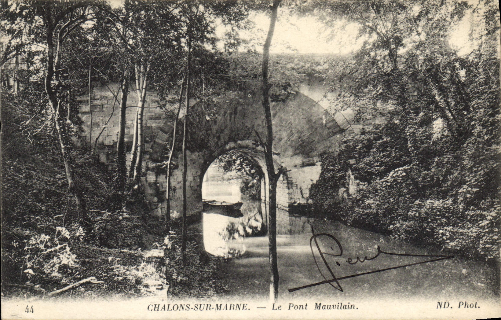 CPA Chalons Sur Marne Le Pont Mauvilain