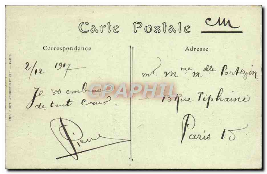 CPA Chalons Sur Marne Le Pont Mauvilain — Verso