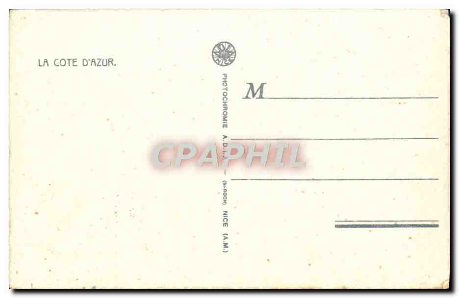 CPA Menton Vue Generale Garavan Pris De La Frontiere Franco italienne  — Rückseite