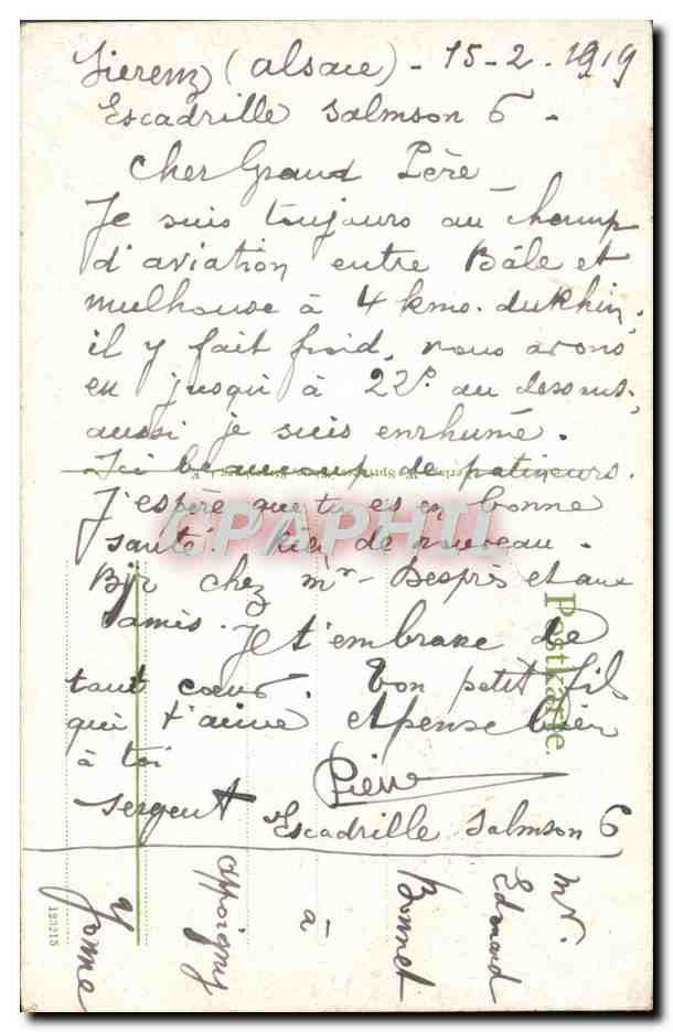 CPA Strasbourg Klein Frankrecih  — Verso