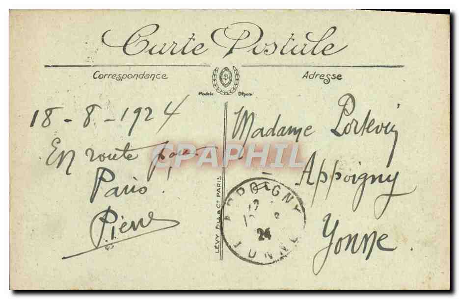 CPA Nevers Le Palais Ducal Timbre Jeux Olympiques — Rückseite