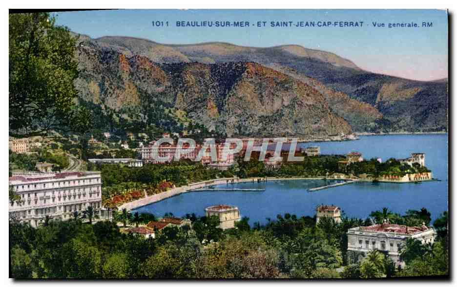 CPA Beaulieu Sur Mer Et Saint Jean Cap Ferrat Vue Generale