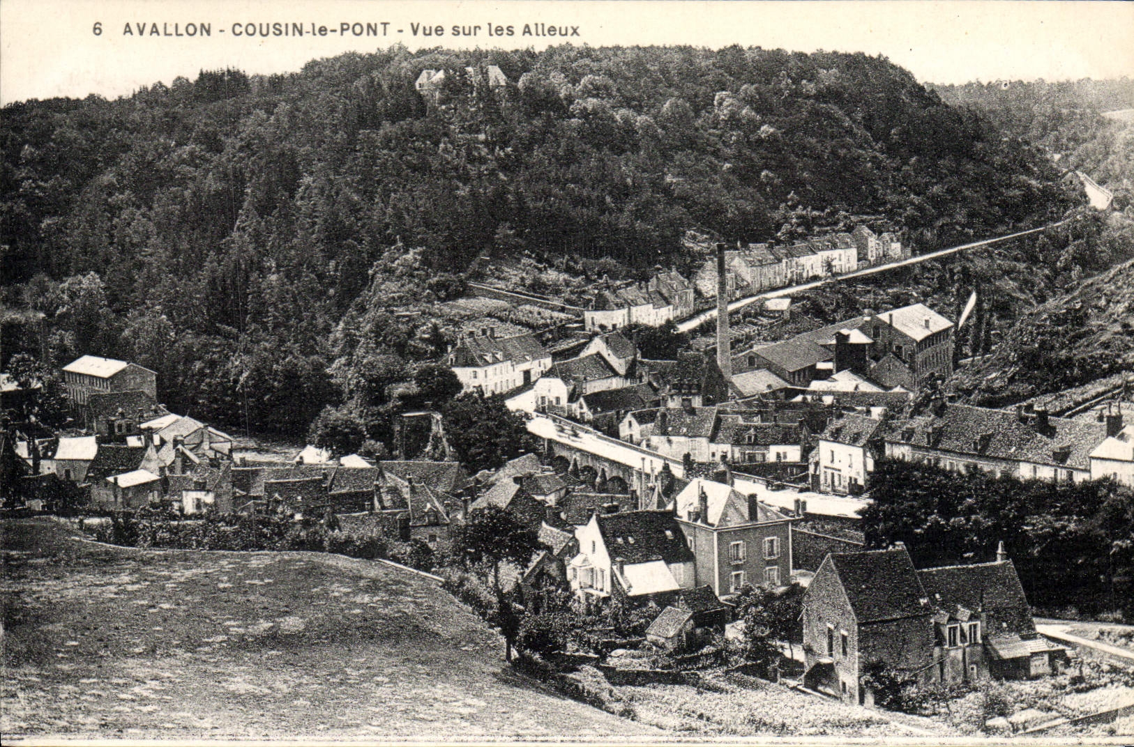 Avallon - Cousin-le-Pont - Vue sur les Alleux — éditeur Lib. Pothain frères, n°6