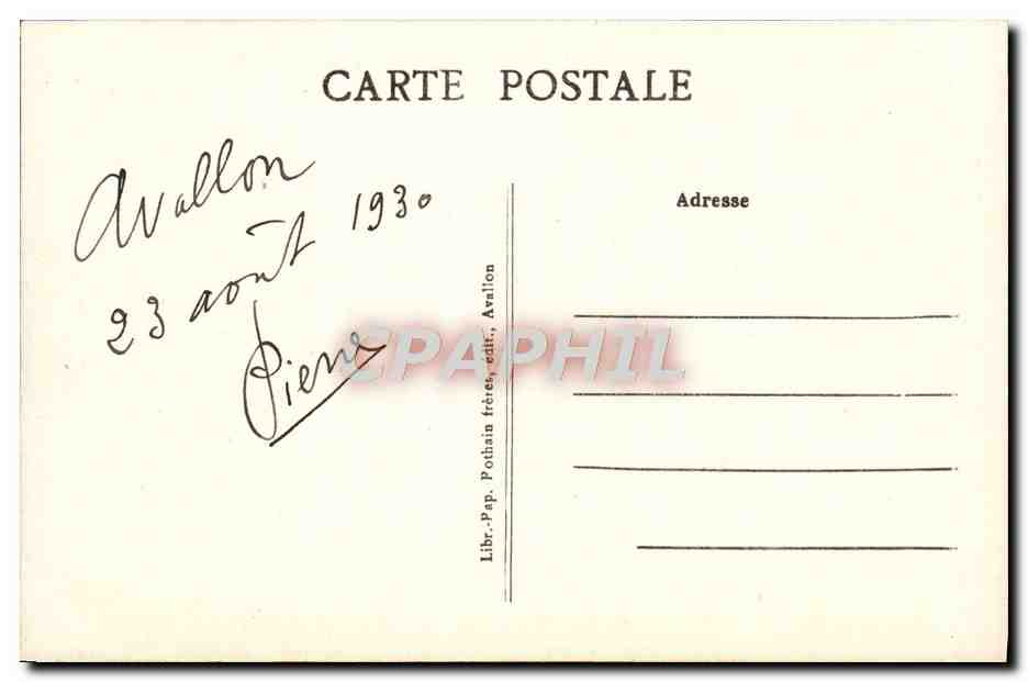 Avallon — Un Coin Pittoresque — Vue générale prise des Alleux — Rückseite
