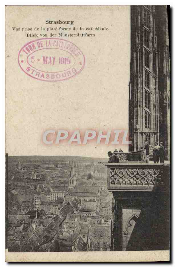 CPA Strasbourg Vue Prise De La Plate Forme De La Cathedrale