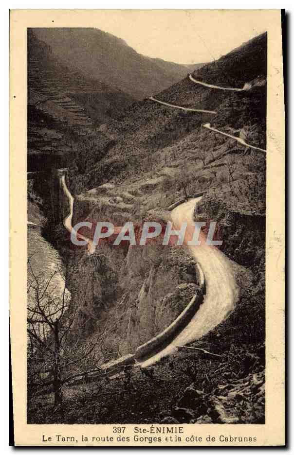 CPA Ste Enimie Le Tarn La Route Des Gorges Et La Cote De Cabrunas