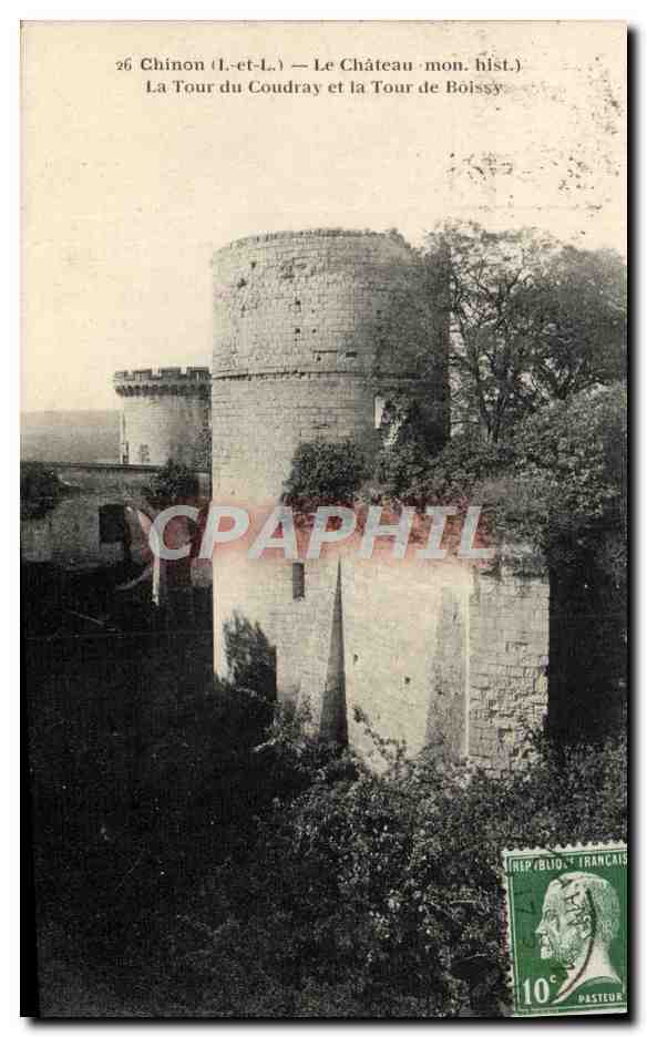 CPA Chinon Le Chateau La Tour Du Coudray Et La Tour De Boissy