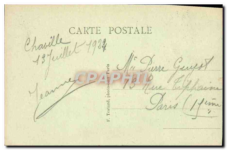 CPA Chaville Foret De Meudon L'Etang Des Ecrevisses — Rückseite