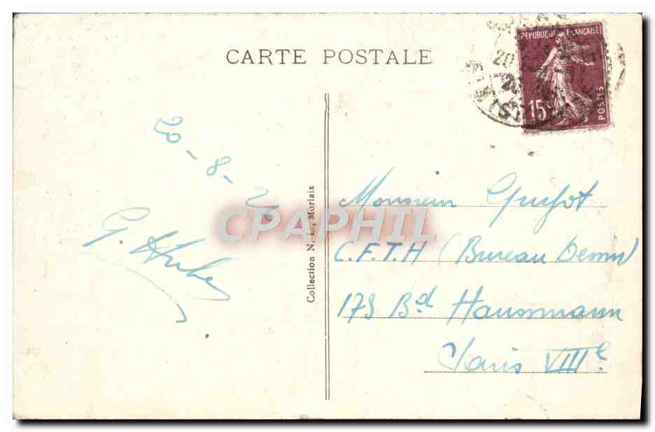 CPA Roscoff Roc'h Illievec Prise Des Sapins — Rückseite