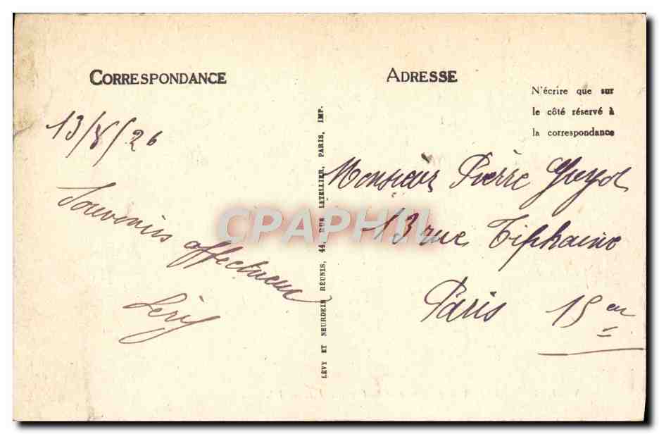 CPA Lourdes Vue Generale Et Le Pic Du Jer — Verso