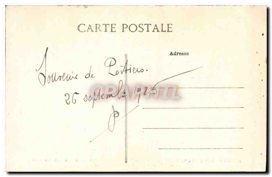 Poitiers (Vienne) — La Vallée du Clain — Le Pont du Chemin de Fer et les Coteaux de la Tranchée — Vue prise de la Tour à Blossac — Jules Ilobuchon, phot. Poitiers - 23 bis — Rückseite