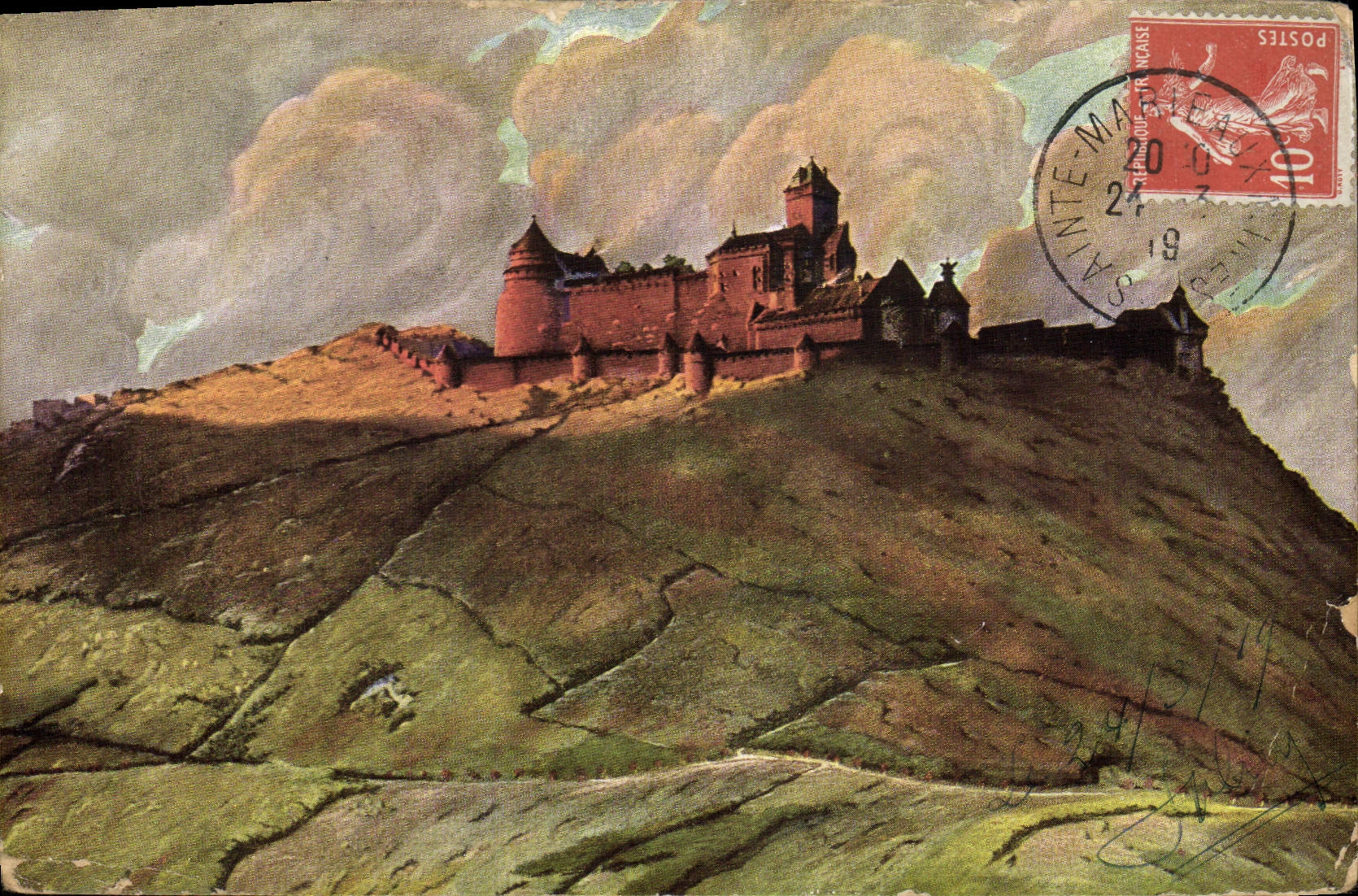 CPA Die Hohkonigsburg Nach Einem Pastell Von Professor Bodo Ebhardt