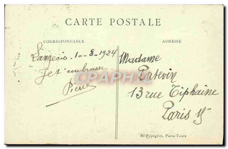CPA Langeais Le Chateau  — Rückseite
