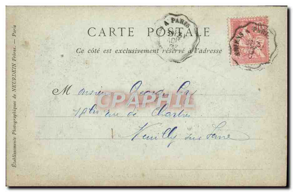 CPA Charteae De Chantilly Prise Du Parterre — Rückseite