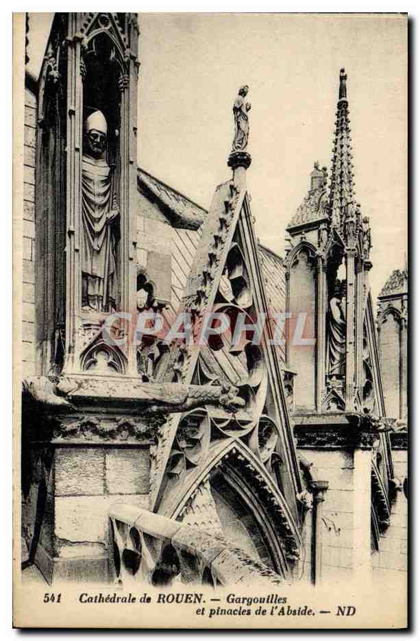 CPA Rouen Gargouilles Et Pinacles De I'Abside