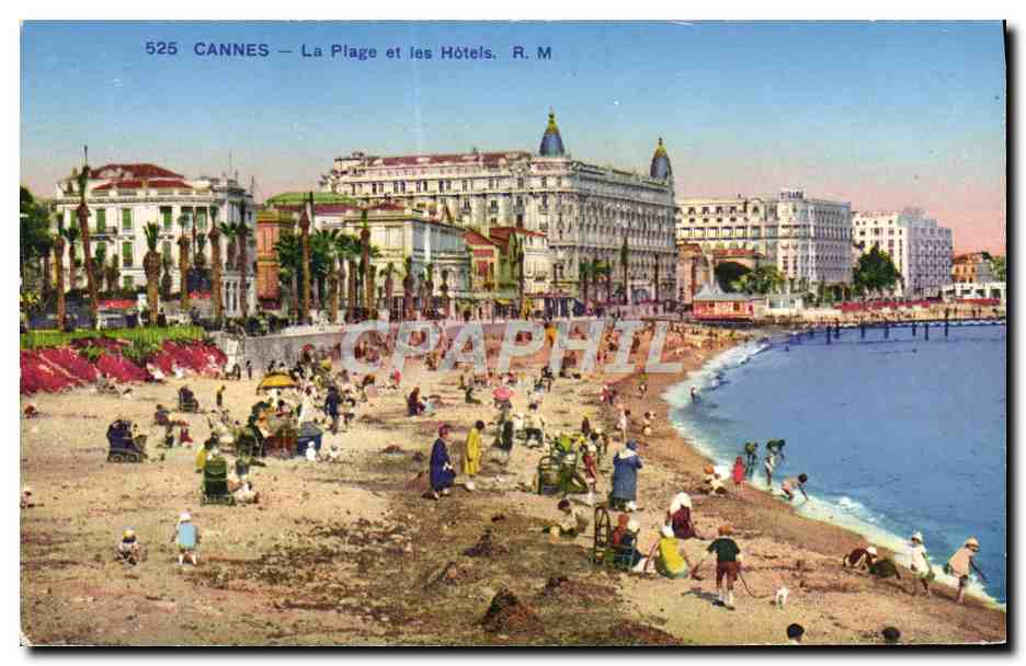 CPA Cannes La Plage Et Les Hotels