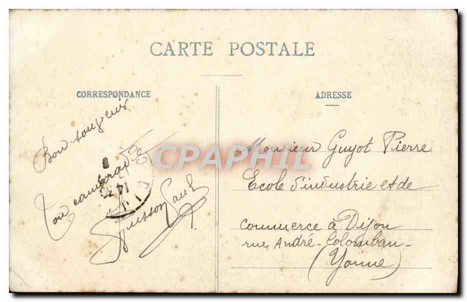 CPA Tonnerre Promenade Du Patis a vol d'oiseau — Rückseite
