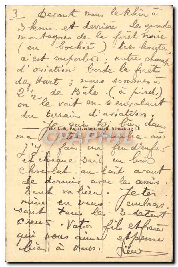 CPA Hartmannsweilerkopf Vom Belchen Gesehen — Rückseite