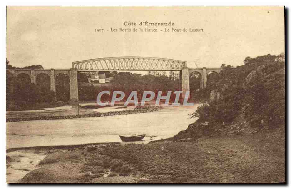 Côte d'Émeraude — Les Bords de la Rance — Le Pont de Lessart — 1907