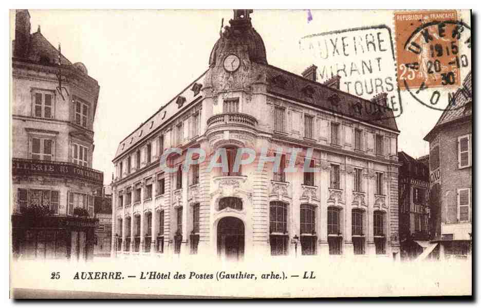 CPA Auxerre L'Hotel Des Postes