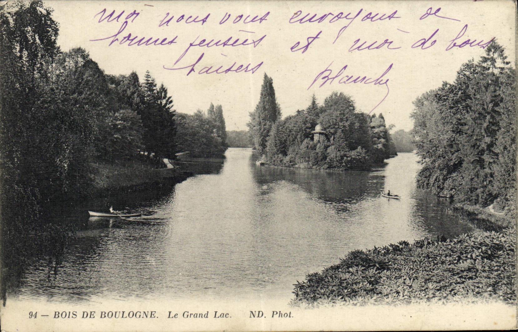 CPA Bois De Boulogne Le Grand Lac Paris 