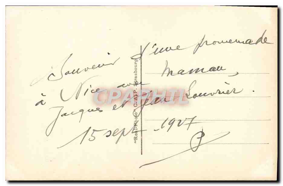 CPA Nice Vue Generale Prise Du Mont Boron — Verso
