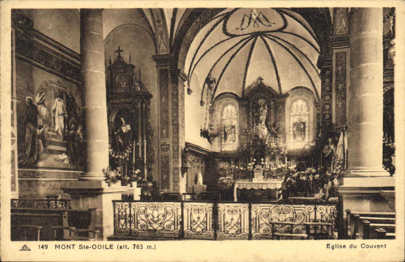 CPA Mont Ste Odile Eglise du couvent