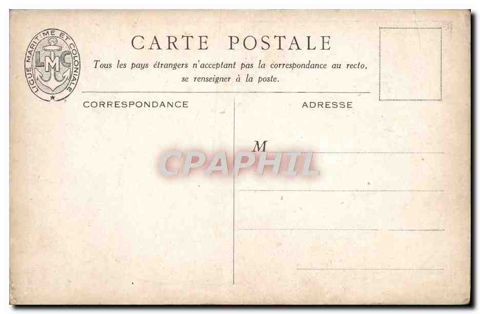 Nos nouveaux croiseurs type "Duguay-Trouin" — illustration de Max Grennitz — Ligue Maritime et Coloniale — Verso