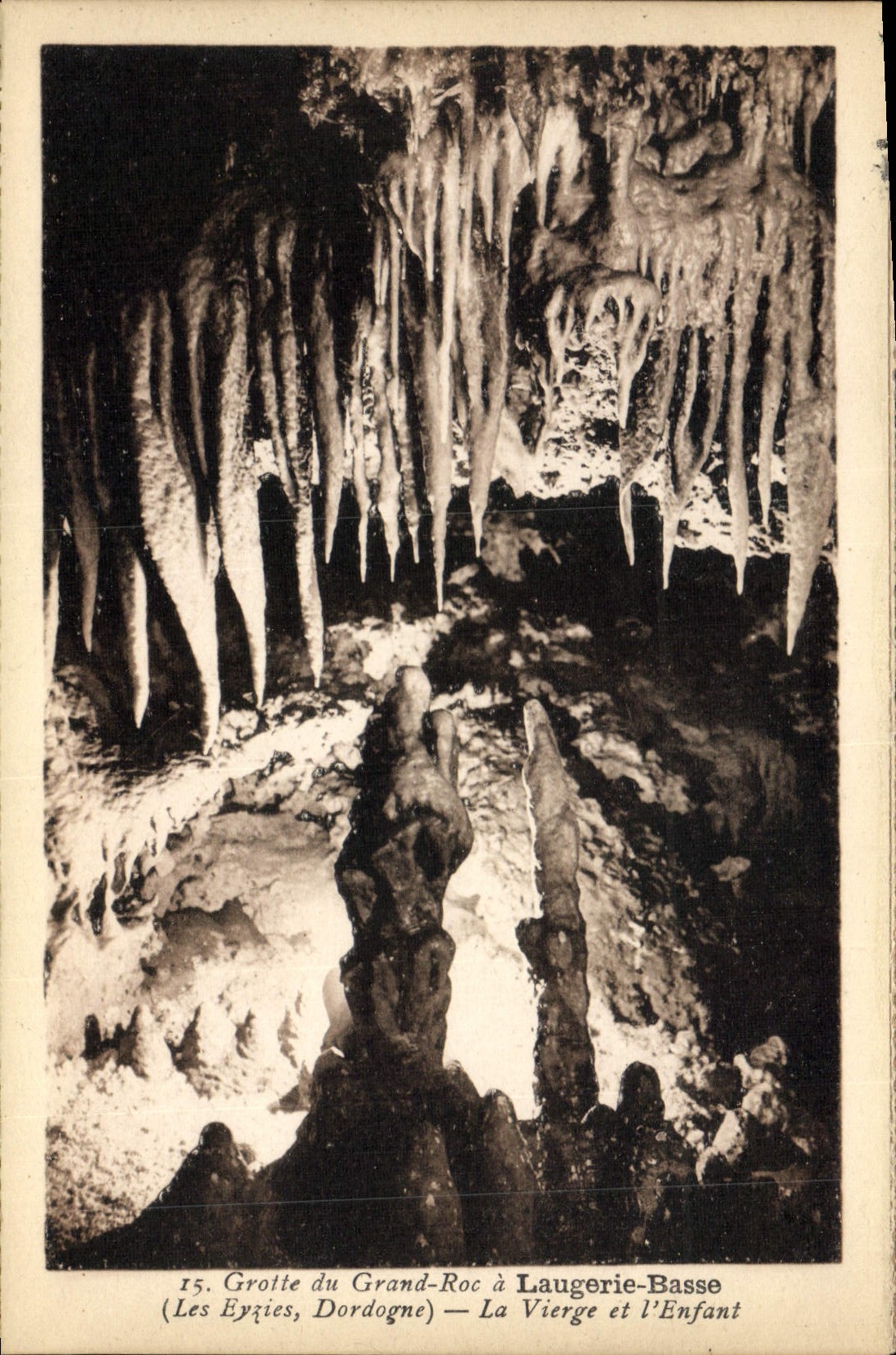 Grotte du Grand-Roc in Laugerie-Basse — Les Eyries, Dordogne — Die Jungfrau und das Kind