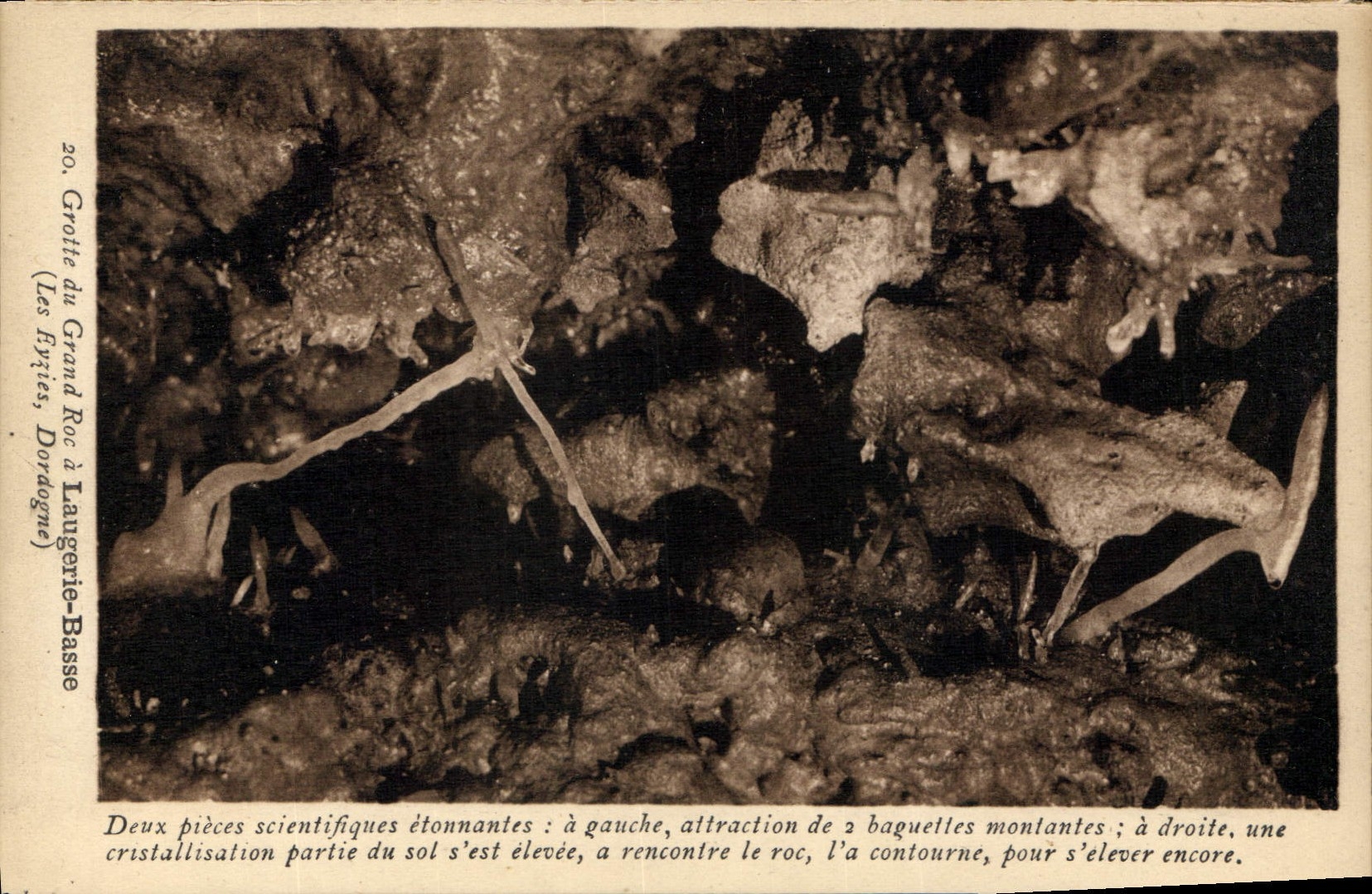 Grotte du Grand Roc à Langon — Deux pièces scientifiques étonnantes — CPA PHIL
