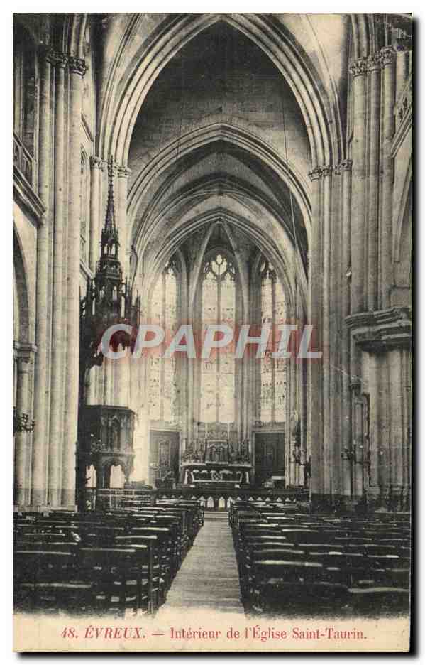 CPA Evreux Interieur De I'Eglise Saint Taurin