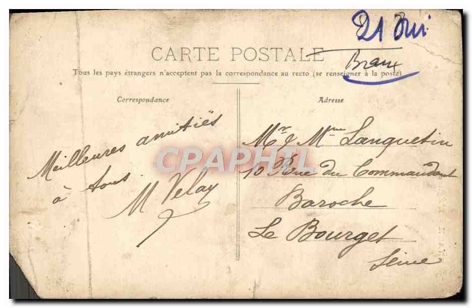 CPA Braux L'Eglise — Verso