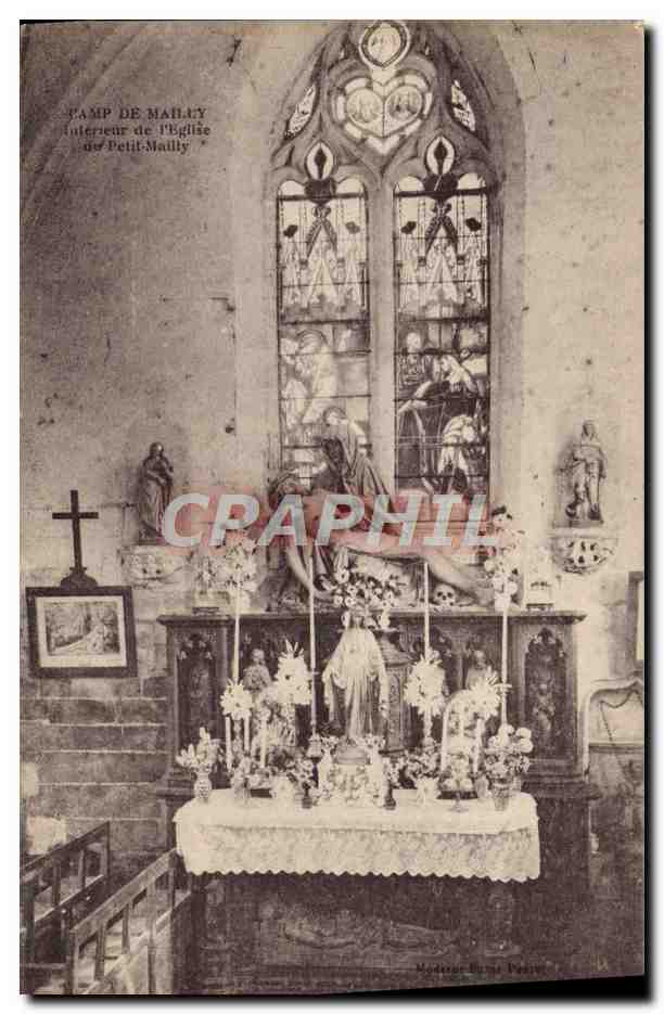 CPA Camp De Mailly Interieur De I'Eglise du petit Mailly 