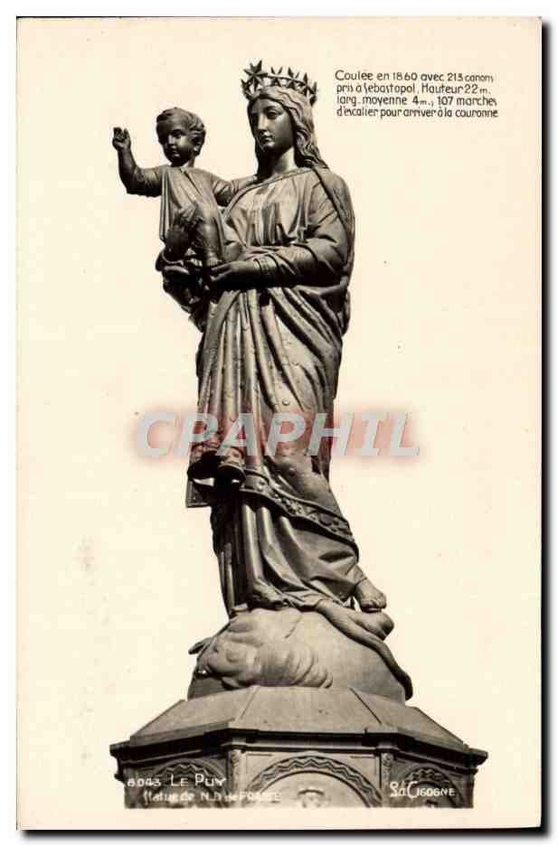 Statue de Notre-Dame de France — Le Puy — éditeur La Cicogne, n° 6043
