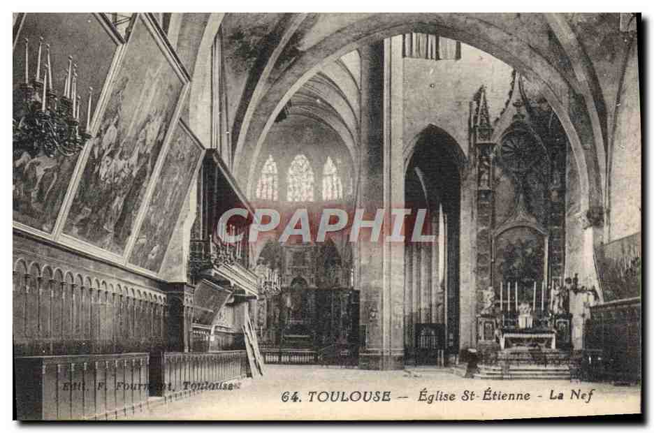 CPA Toulouse Eglise St Etienne La nef