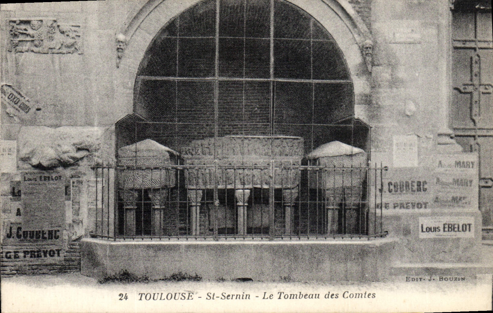 Toulouse - St-Sernin - Le Tombeau des Comtes — Édit. J. Bouzin, n°24