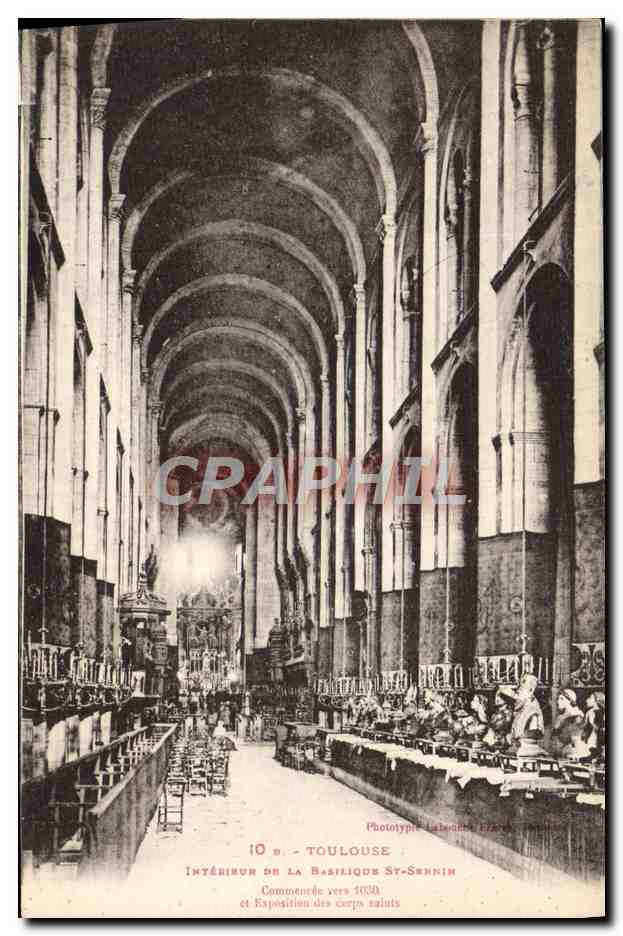 Intérieur de la Basilique Saint-Sernin — Toulouse — Phototypie Lalanne Frères
