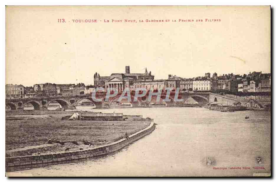 CPA Toulouse Le Pont Neuf La Garonne Et La Prairie des filtres