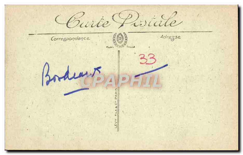 CPA Bordeaux La Porte Du Palais — Verso