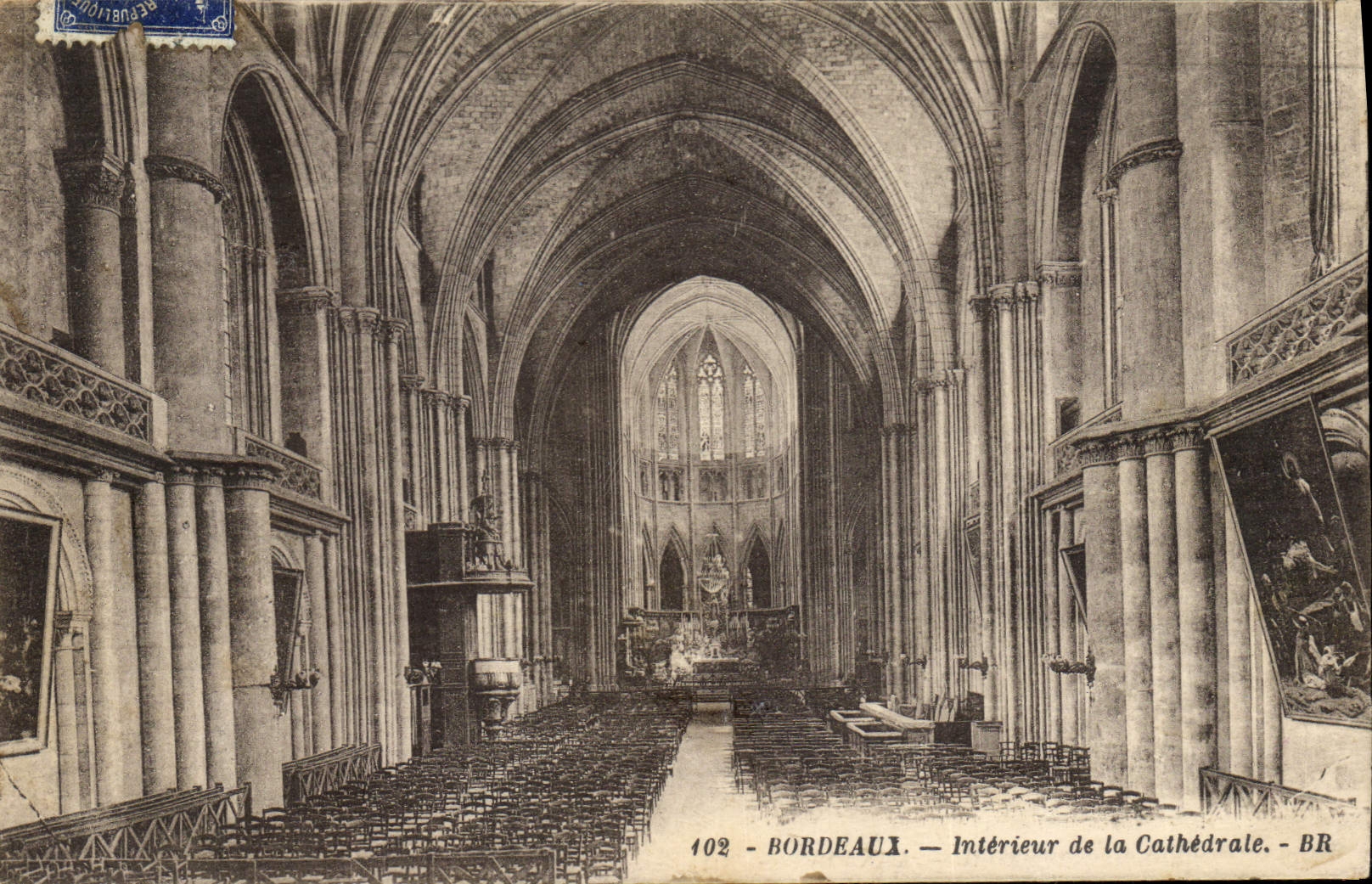 CPA Bordeaux Interieur De La Cathedrale
