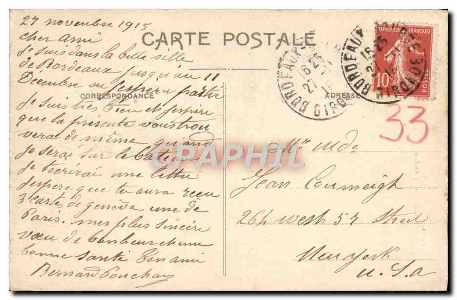 CPA Bordeaux Cathedrale St Andre Marche — Rückseite