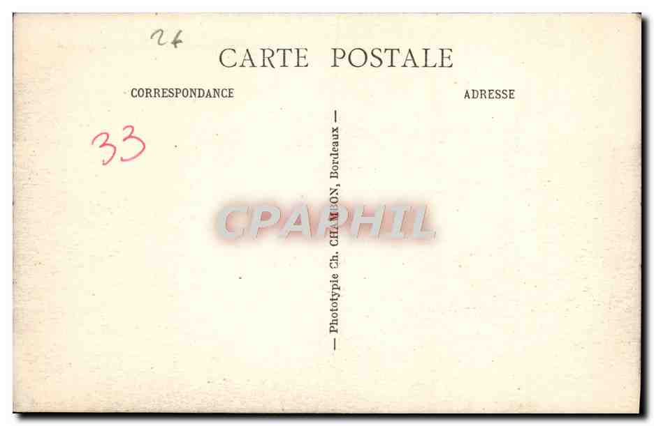 CPA Bordeaux Monument Des Girondins Groupe Nord — Verso