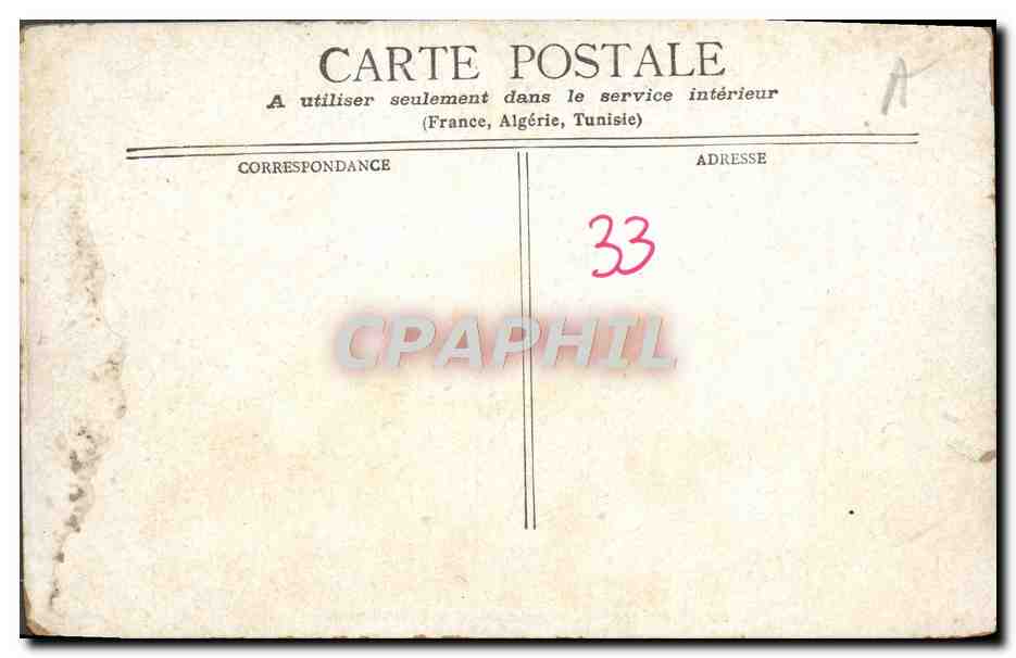 CPA Bordeaux Monument Des Girondins — Verso