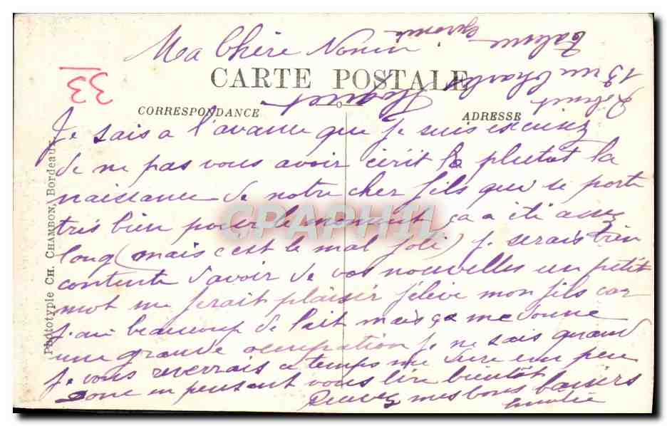 CPA Bordeaux Cathedrale Saint Andre Les Fleches — Verso