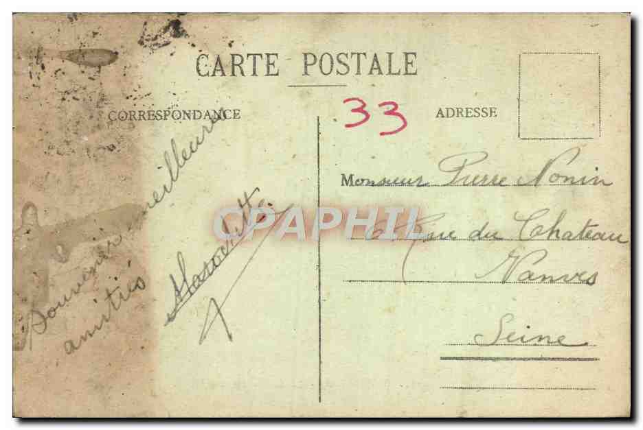 CPA Bordeaux La Rade — Verso