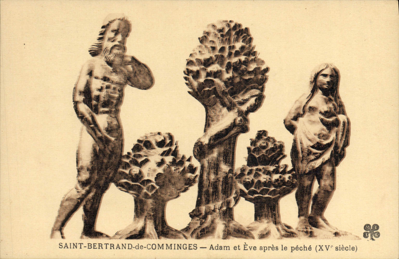 CPA Saint Bertrand De Comminges Adam Et Eve apres Le Peche