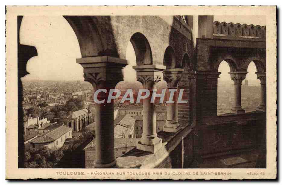 CPA Toulouse Panorama Sur Toulouse pris du cloitre Saint Sernin